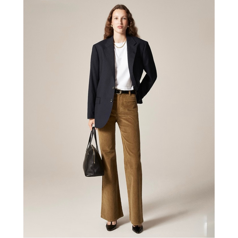 NWT J. Crew Petite Vintage Flare Pant Corduroy Sunlit Olive